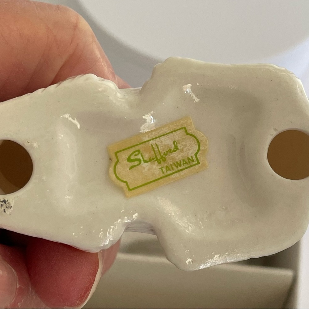 Vintage Shafford White Porcelain Bunny Napkin Holders Set- 4 Easter Cottagecore - Picture 7 of 8